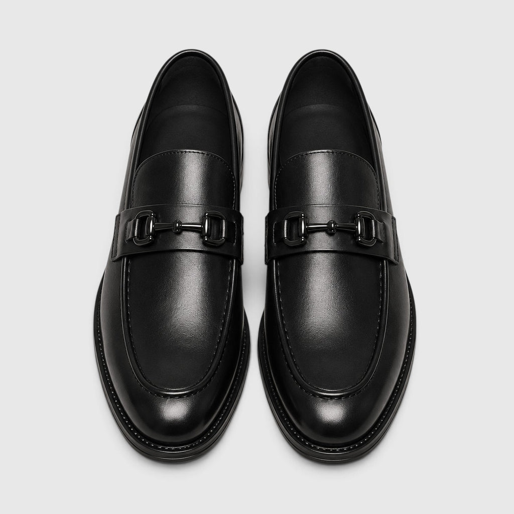 Monvaline | Men's Premium Leather Loafers – Pointed Toe Dress Shoes