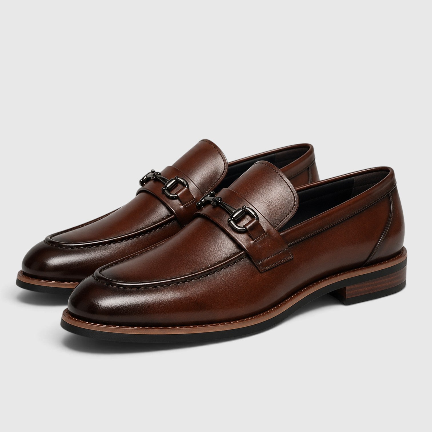 Monvaline | Men's Premium Leather Loafers – Pointed Toe Dress Shoes