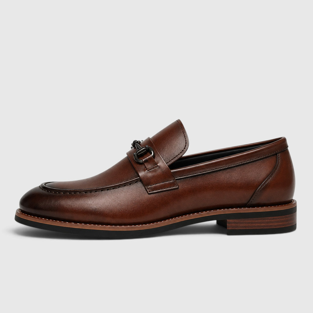 Monvaline | Men's Premium Leather Loafers – Pointed Toe Dress Shoes