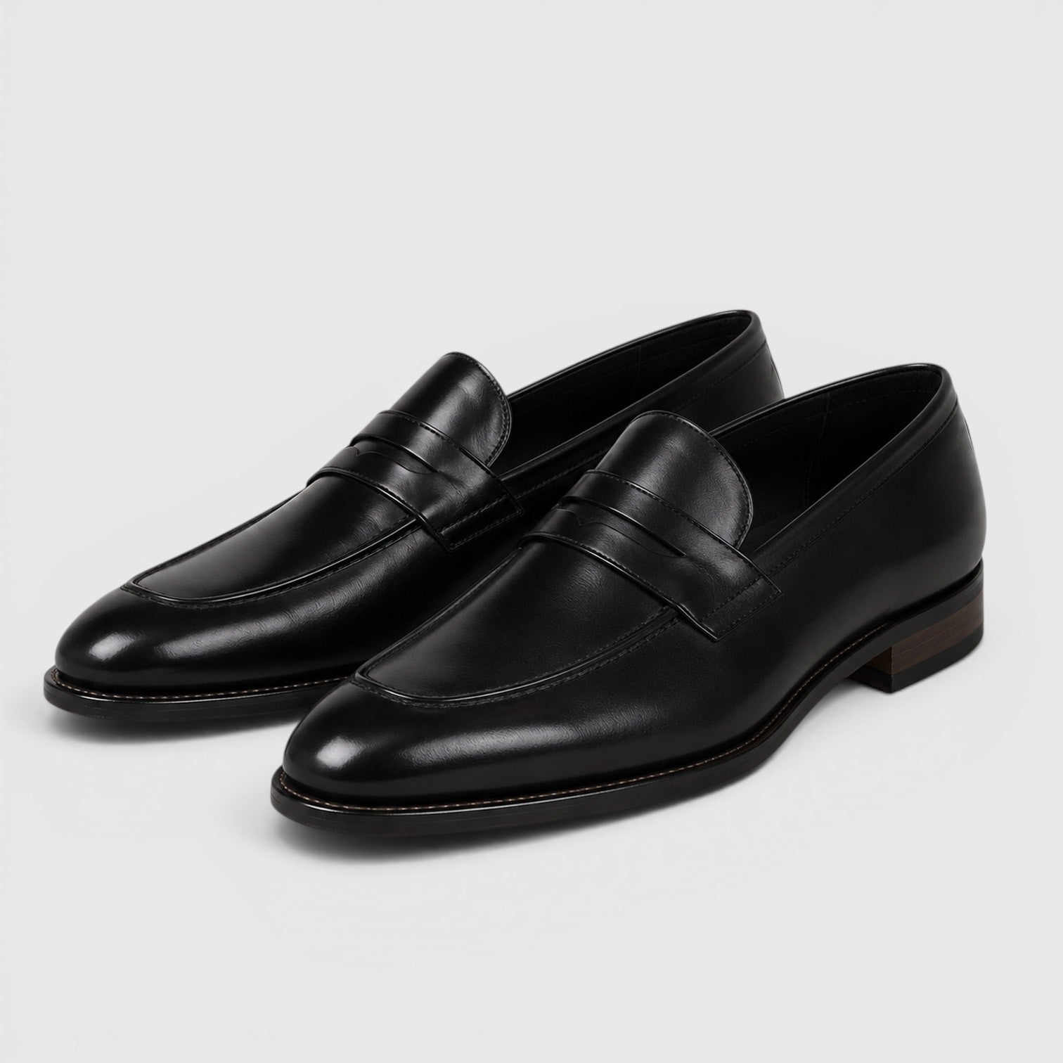 Monvaline | Men's Premium Leather Loafers - Square Toe Dress Shoes
