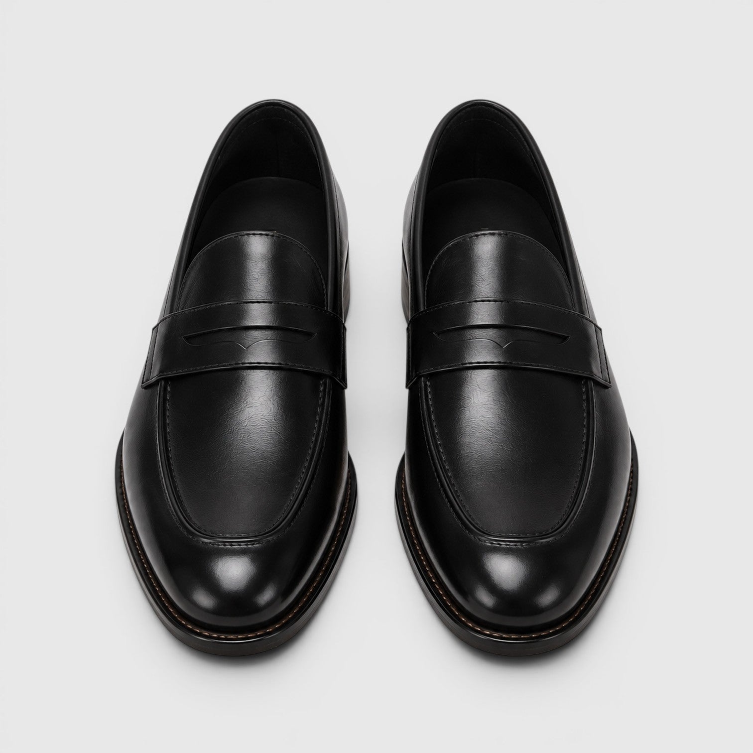 Monvaline | Men's Premium Leather Loafers - Square Toe Dress Shoes
