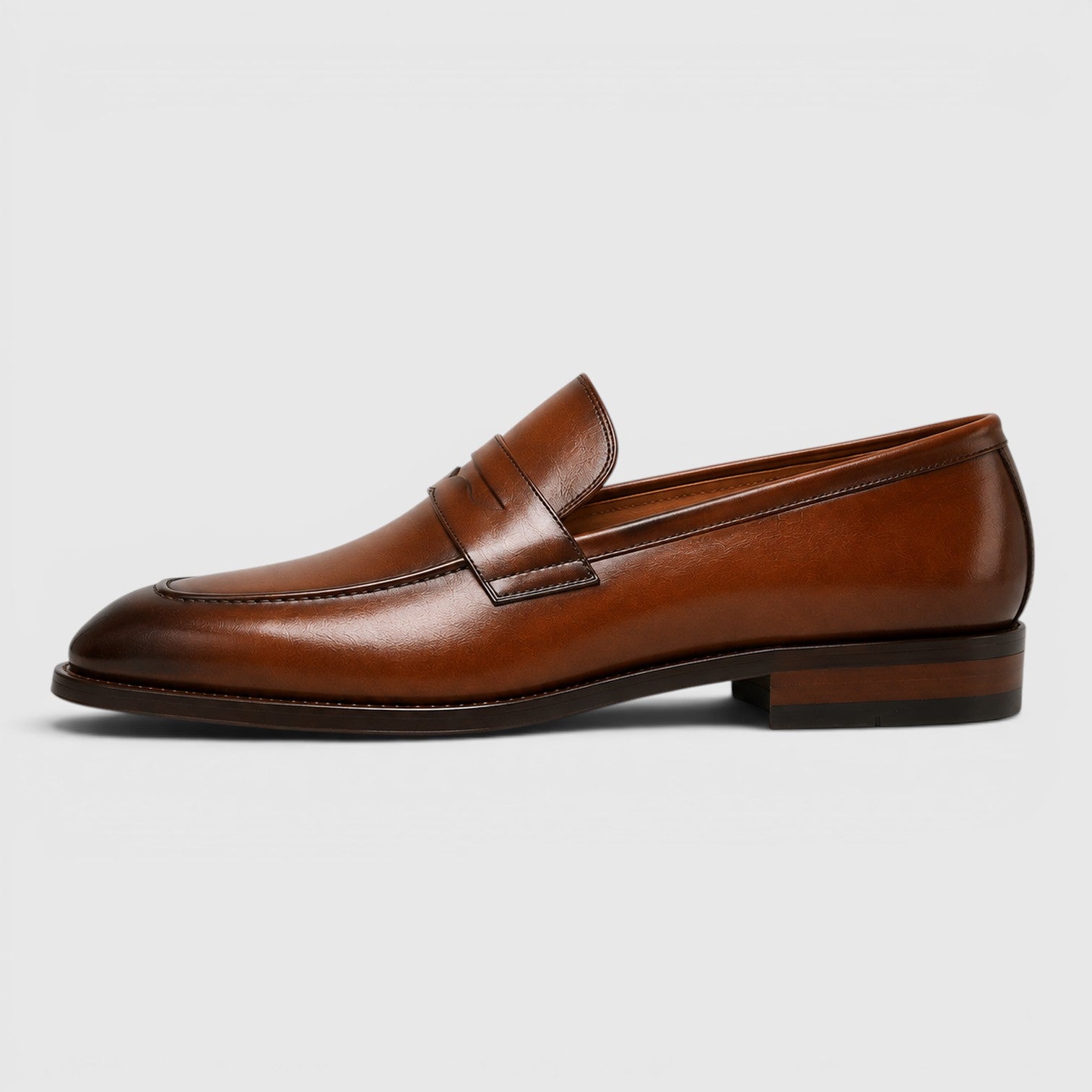 Monvaline | Men's Premium Leather Loafers - Square Toe Dress Shoes