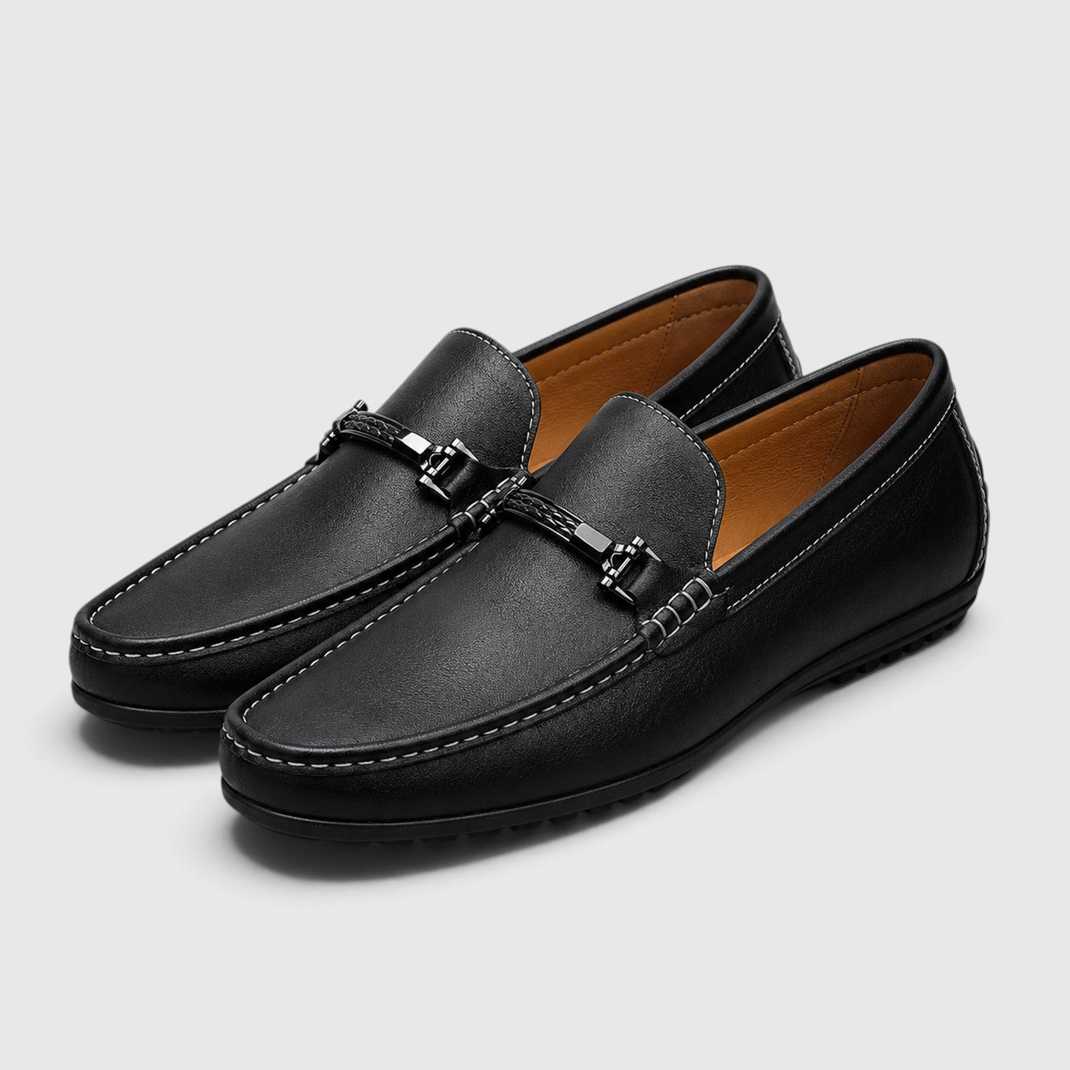 Monvaline | Men's Premium Leather Loafers with Cushioned Sole for All Day Comfort
