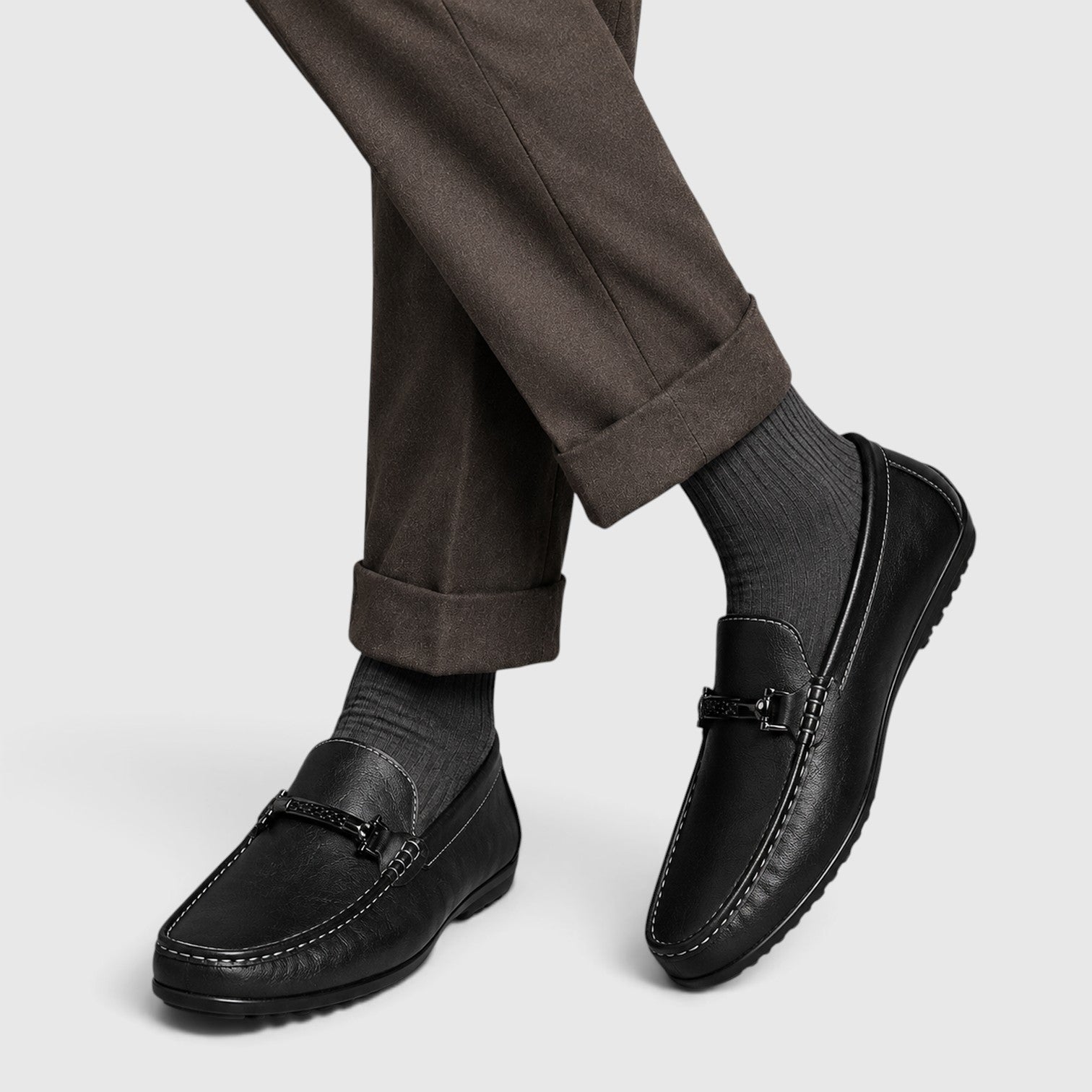 Monvaline | Men's Premium Leather Loafers with Cushioned Sole for All Day Comfort