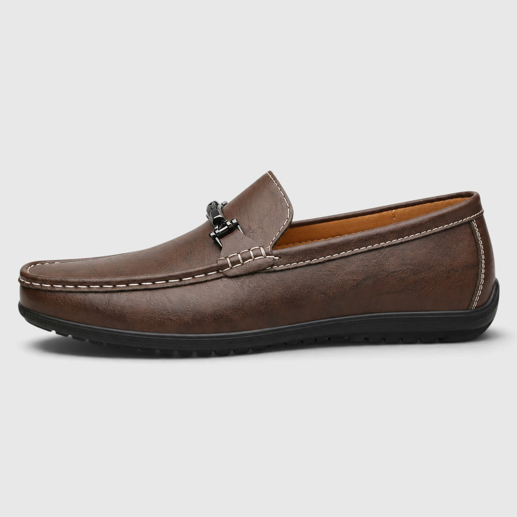 Monvaline | Men's Premium Leather Loafers with Cushioned Sole for All Day Comfort