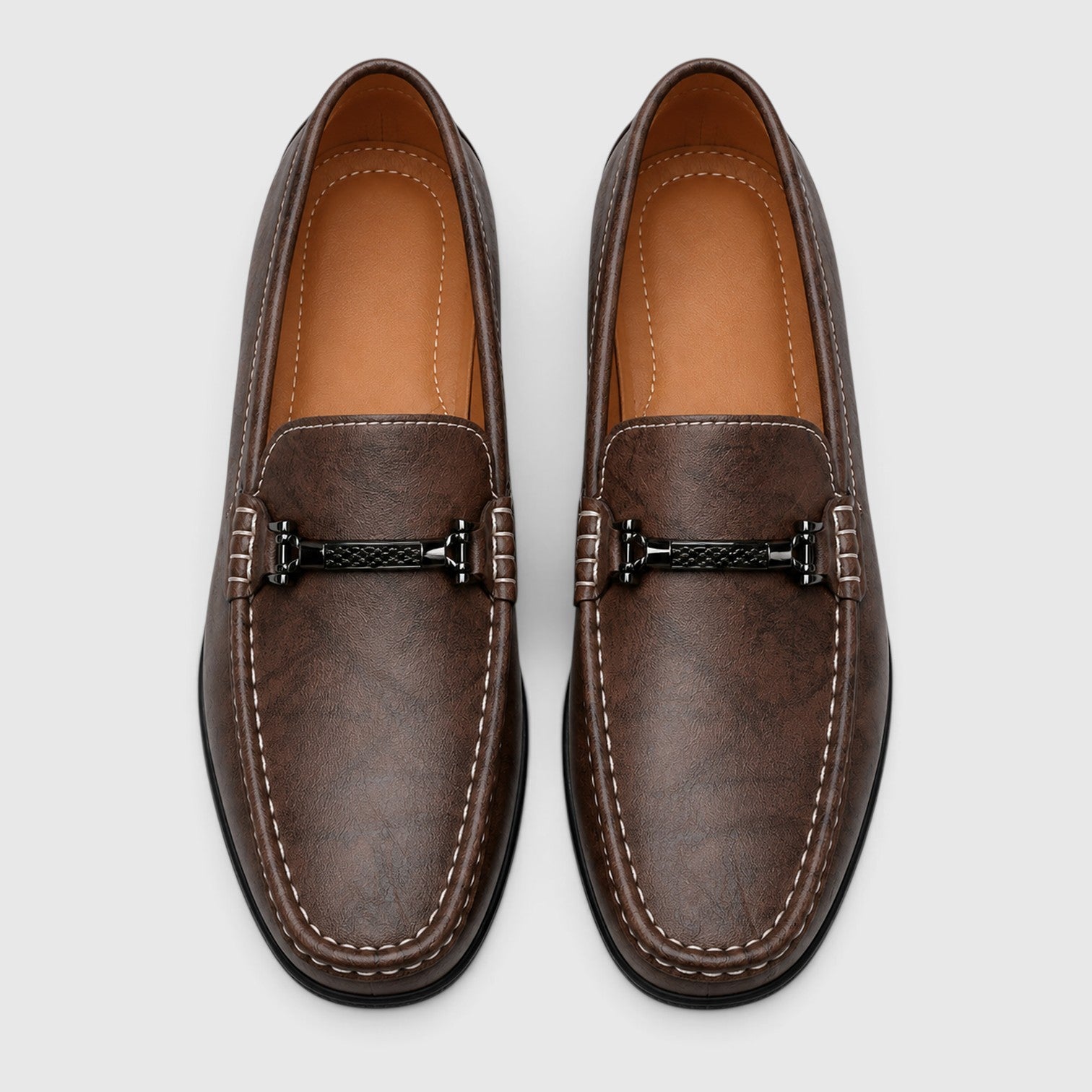 Monvaline | Men's Premium Leather Loafers with Cushioned Sole for All Day Comfort