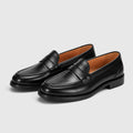 Monvaline | Men's Premium Leather Penny Loafers – Classic Dress Shoes