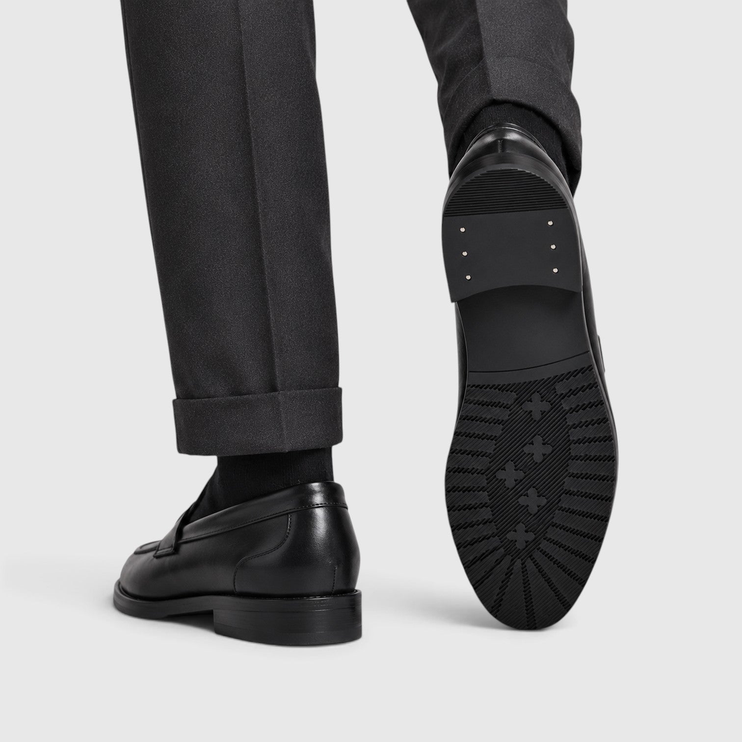 Monvaline | Men's Premium Leather Penny Loafers – Classic Dress Shoes