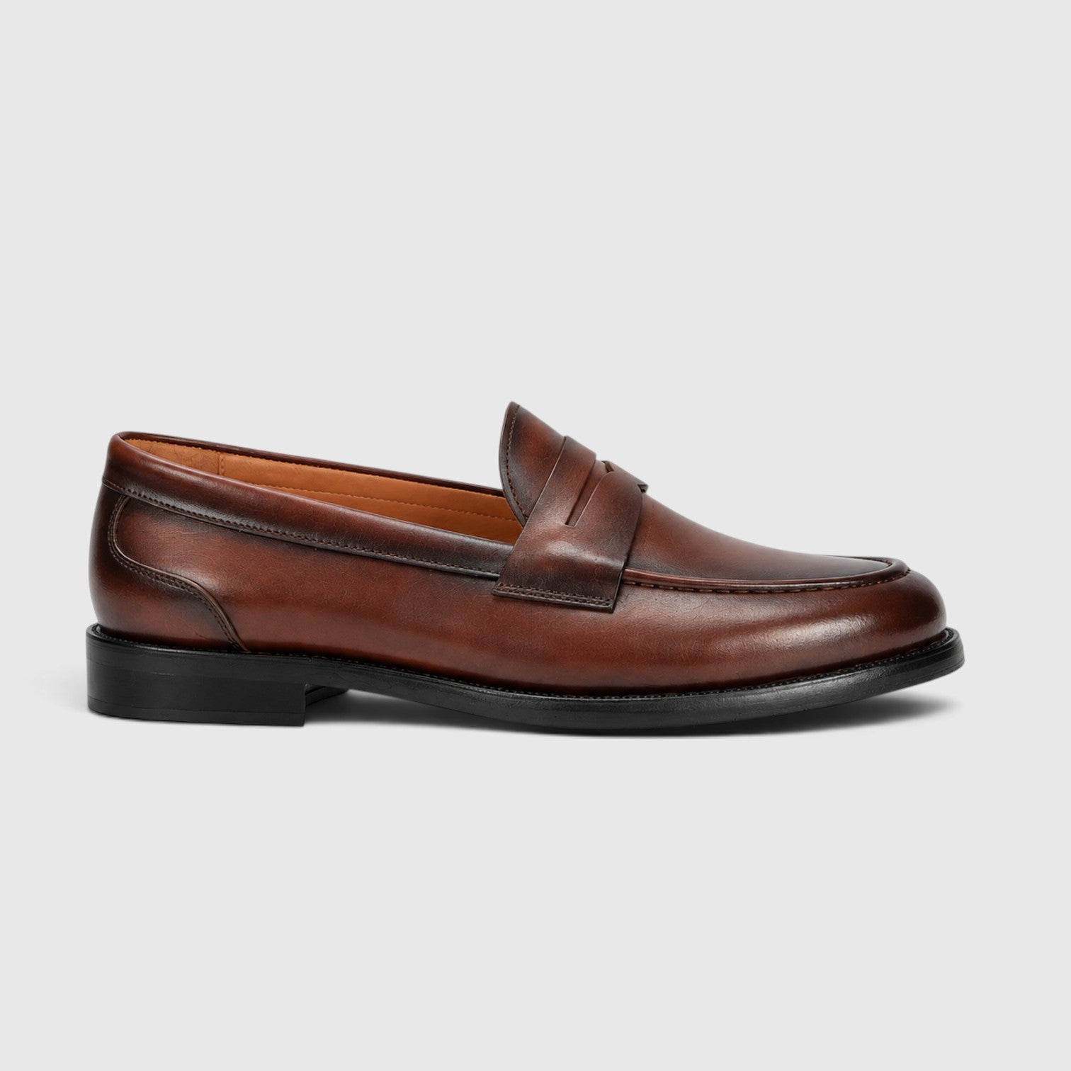 Monvaline | Men's Premium Leather Penny Loafers – Classic Dress Shoes