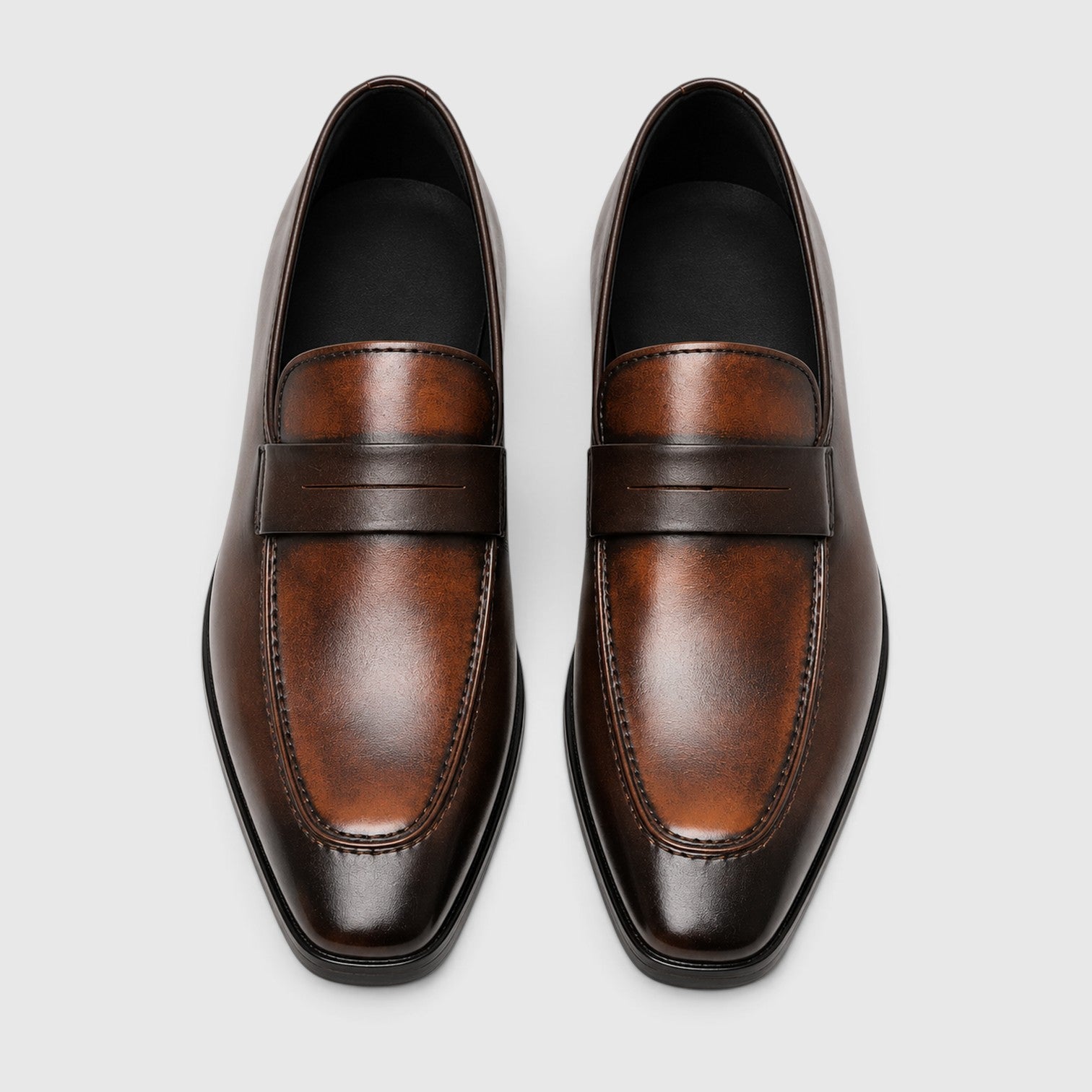 Monvaline | Men's Premium Leather Penny Loafers – Smart Casual Shoes