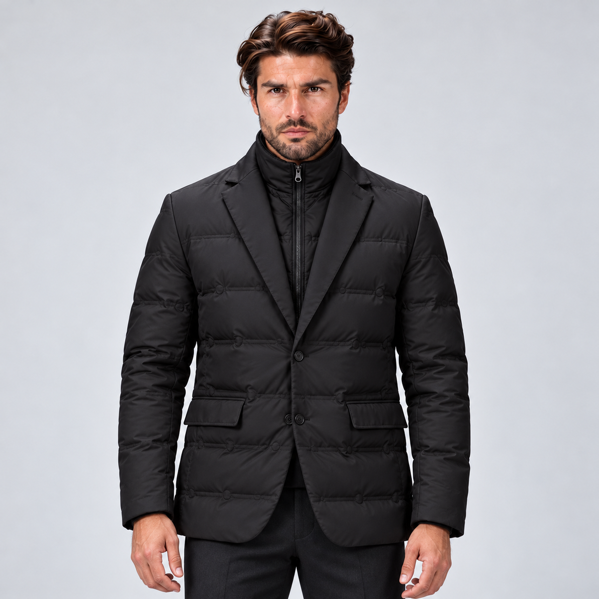 Monvaline | Men's Premium Parka Jacket Tailored Fit Winter Coat