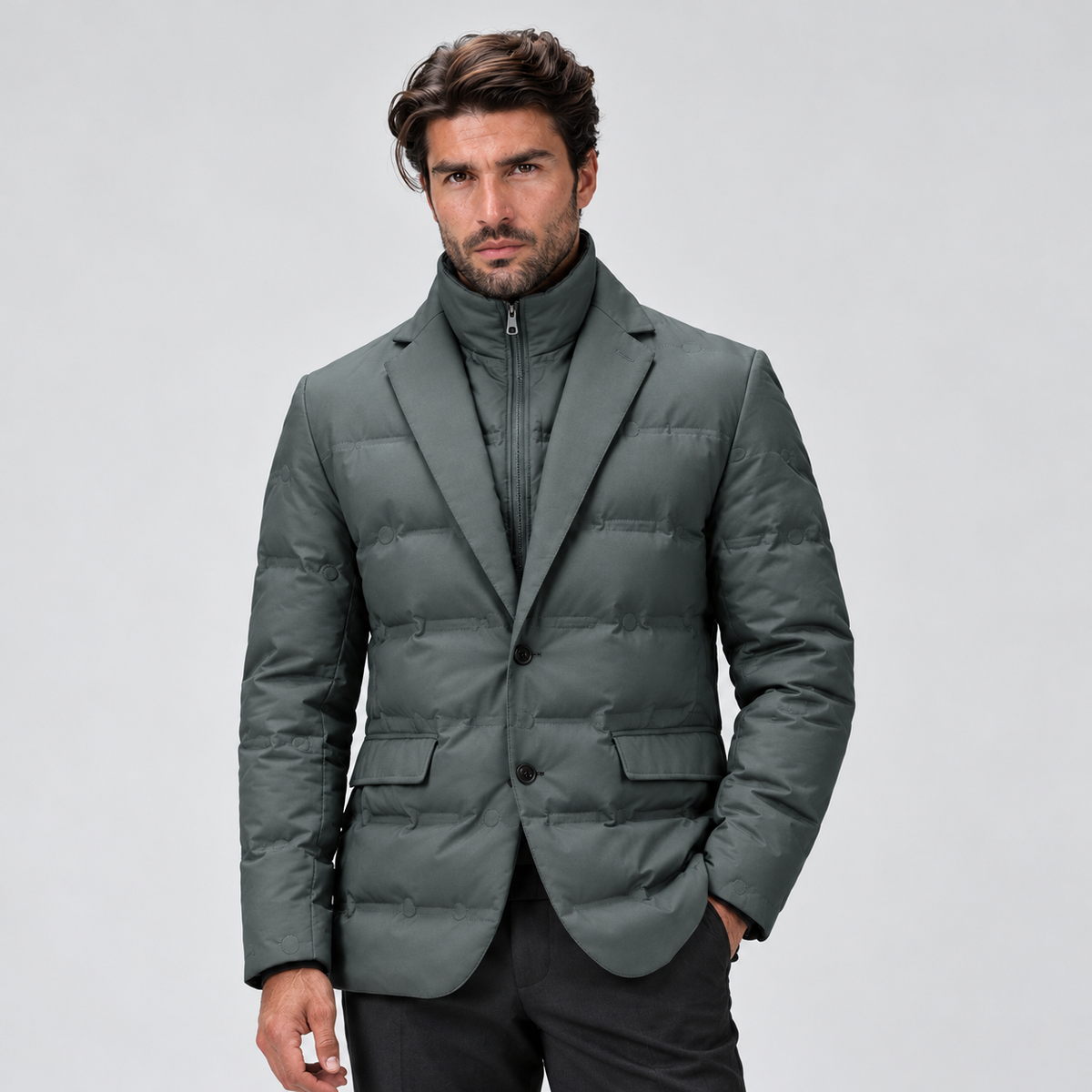 Monvaline | Men's Premium Parka Jacket Tailored Fit Winter Coat