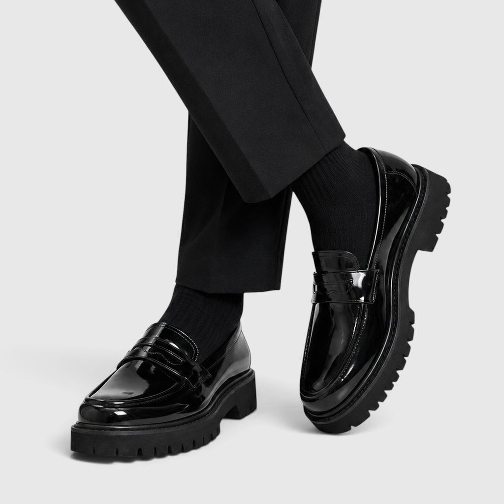 Monvaline | Men's Premium Platform Loafers - Comfortable Smart Casual Shoes