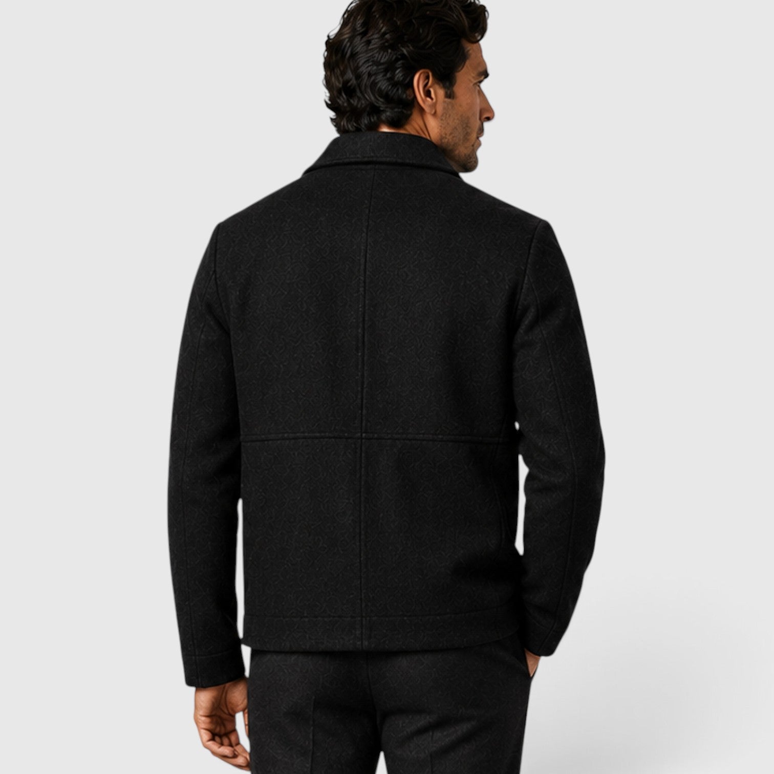 Monvaline | Men's Premium Shirt Collar Zip-Up Jacket – Classic Fit