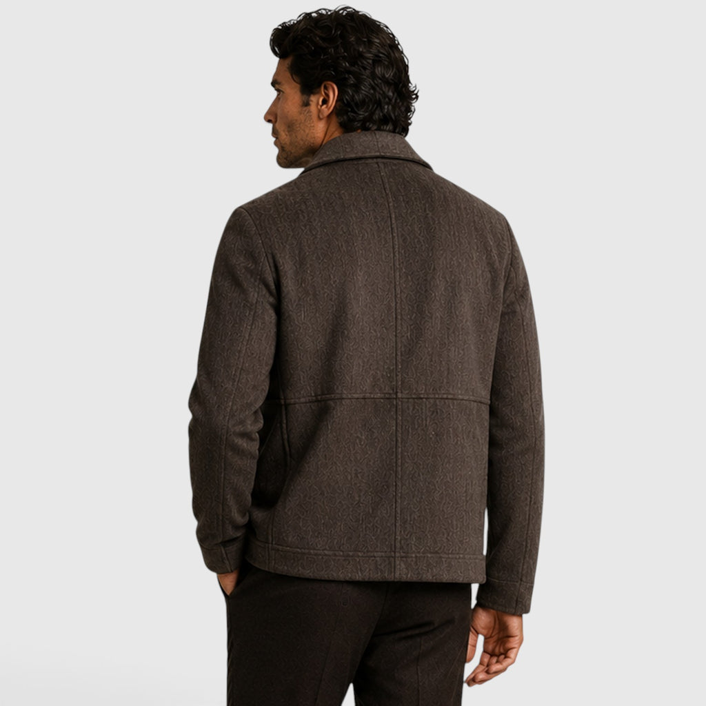 Monvaline | Men's Premium Shirt Collar Zip-Up Jacket – Classic Fit