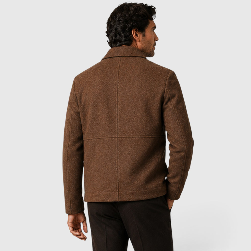 Monvaline | Men's Premium Shirt Collar Zip-Up Jacket – Classic Fit
