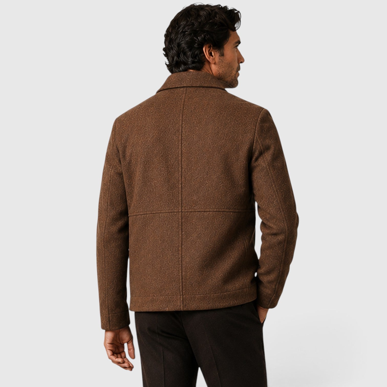 Monvaline | Men's Premium Shirt Collar Zip-Up Jacket – Classic Fit