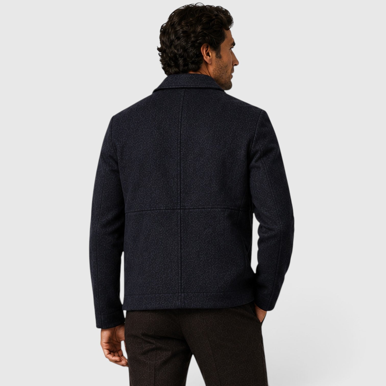 Monvaline | Men's Premium Shirt Collar Zip-Up Jacket – Classic Fit