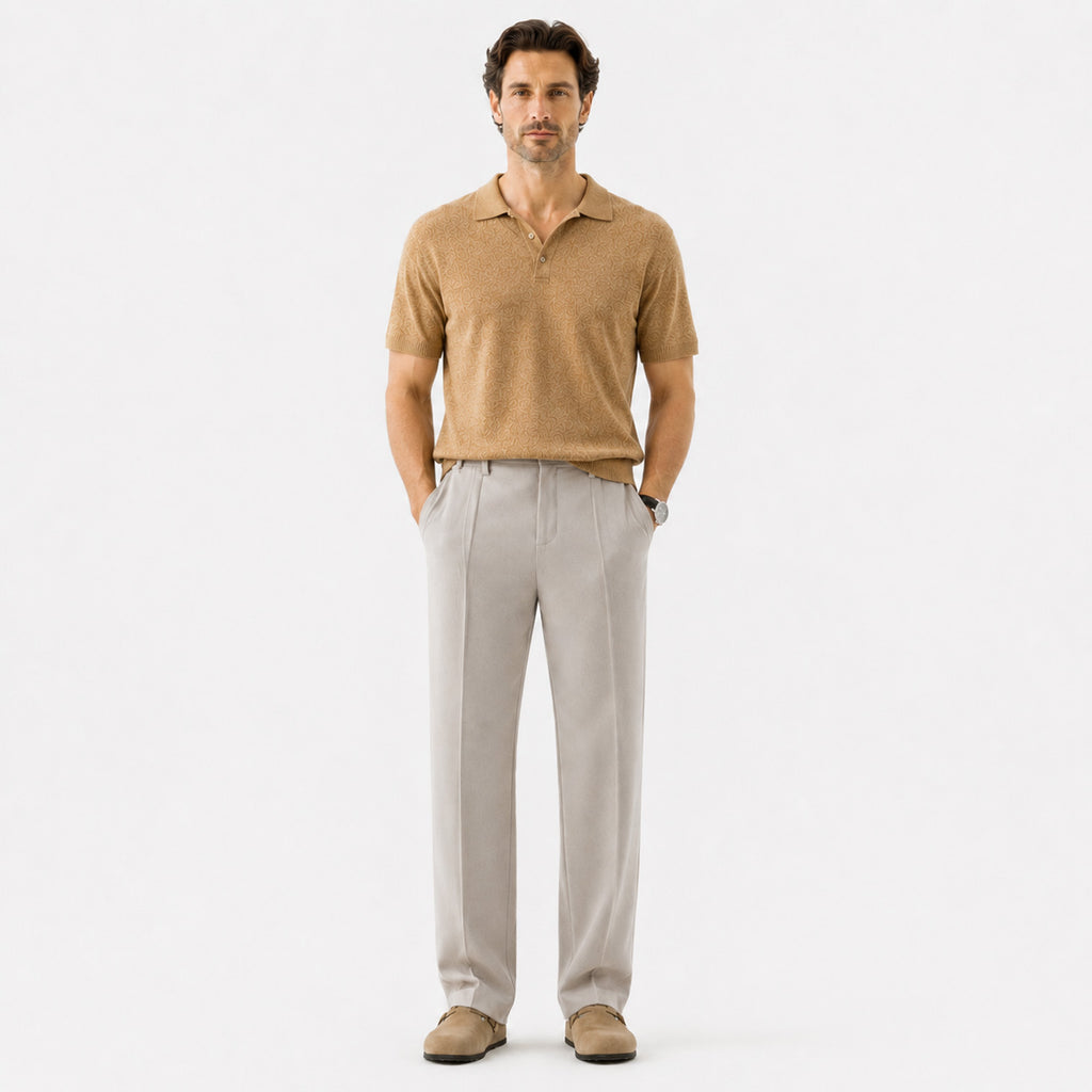 Monvaline | Men's Premium Suit Pants Wrinkle Resistant Straight Leg