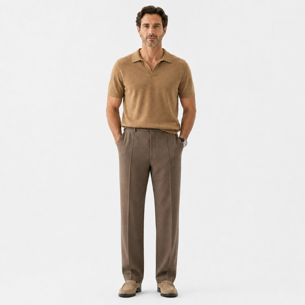 Monvaline | Men's Premium Suit Pants Wrinkle Resistant Straight Leg