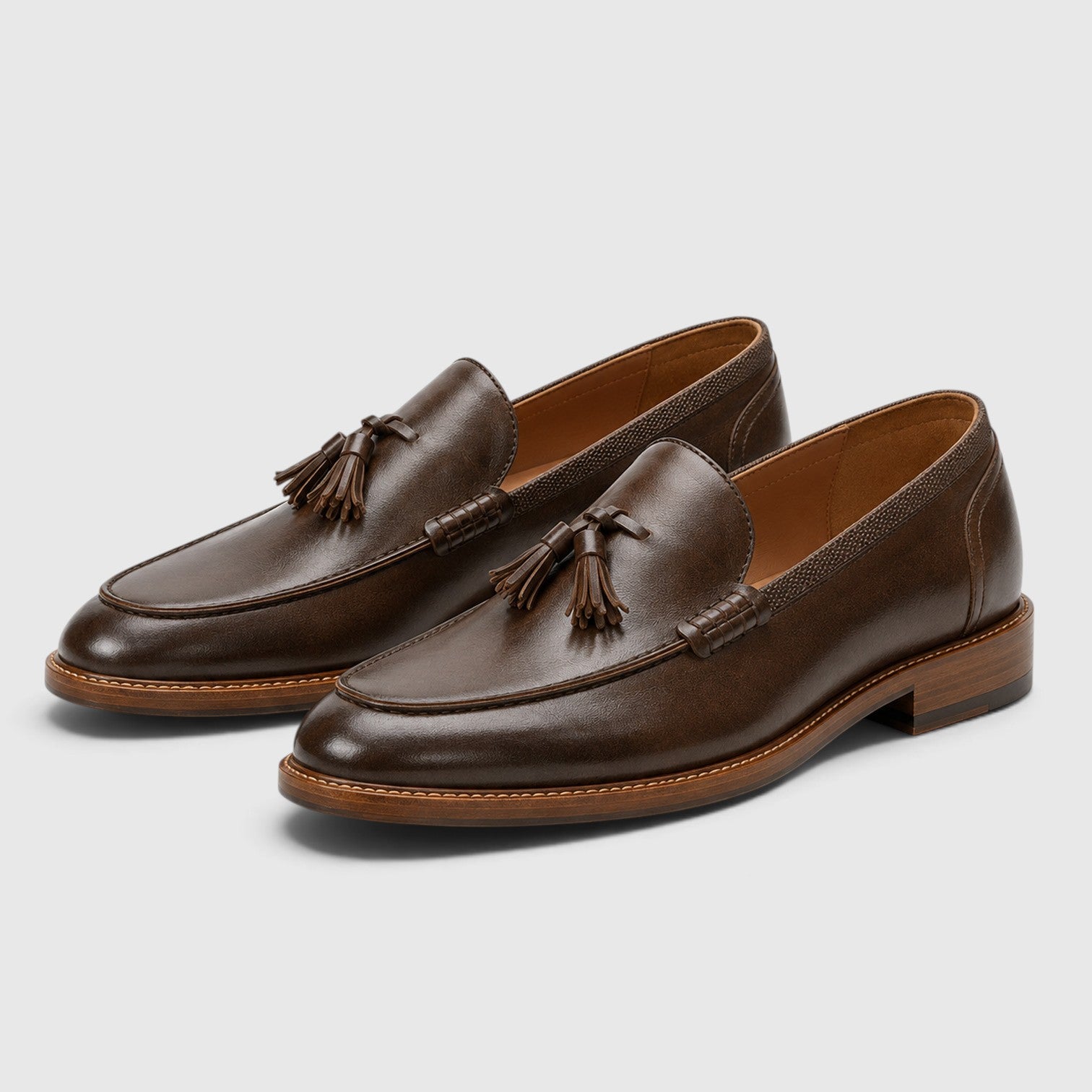 Monvaline | Men's Premium Tassel Leather Loafers – Smart Casual Dress Shoes