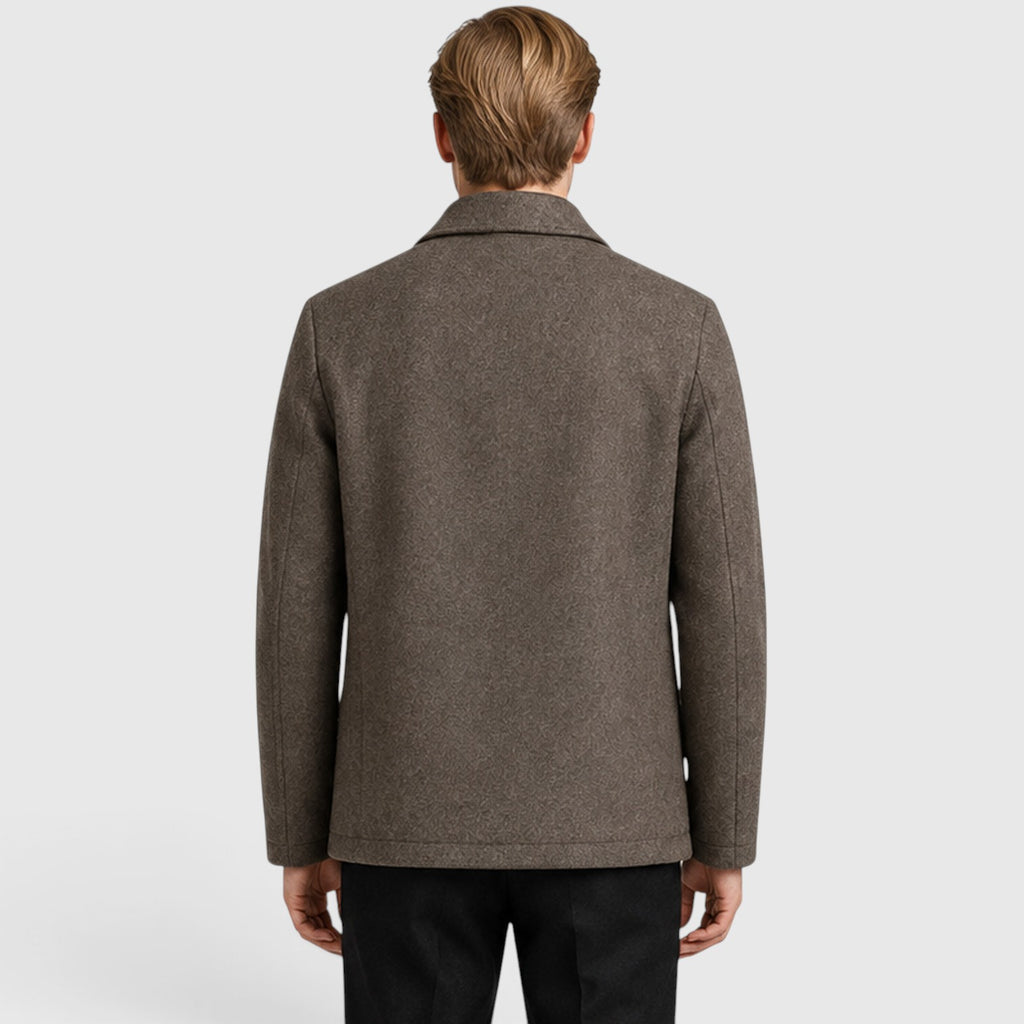 Monvaline | Men's Premium Wool Blend Zip-Up Jacket