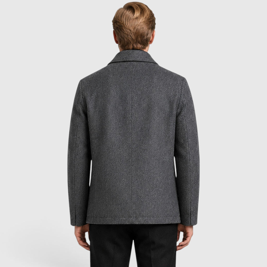 Monvaline | Men's Premium Wool Blend Zip-Up Jacket