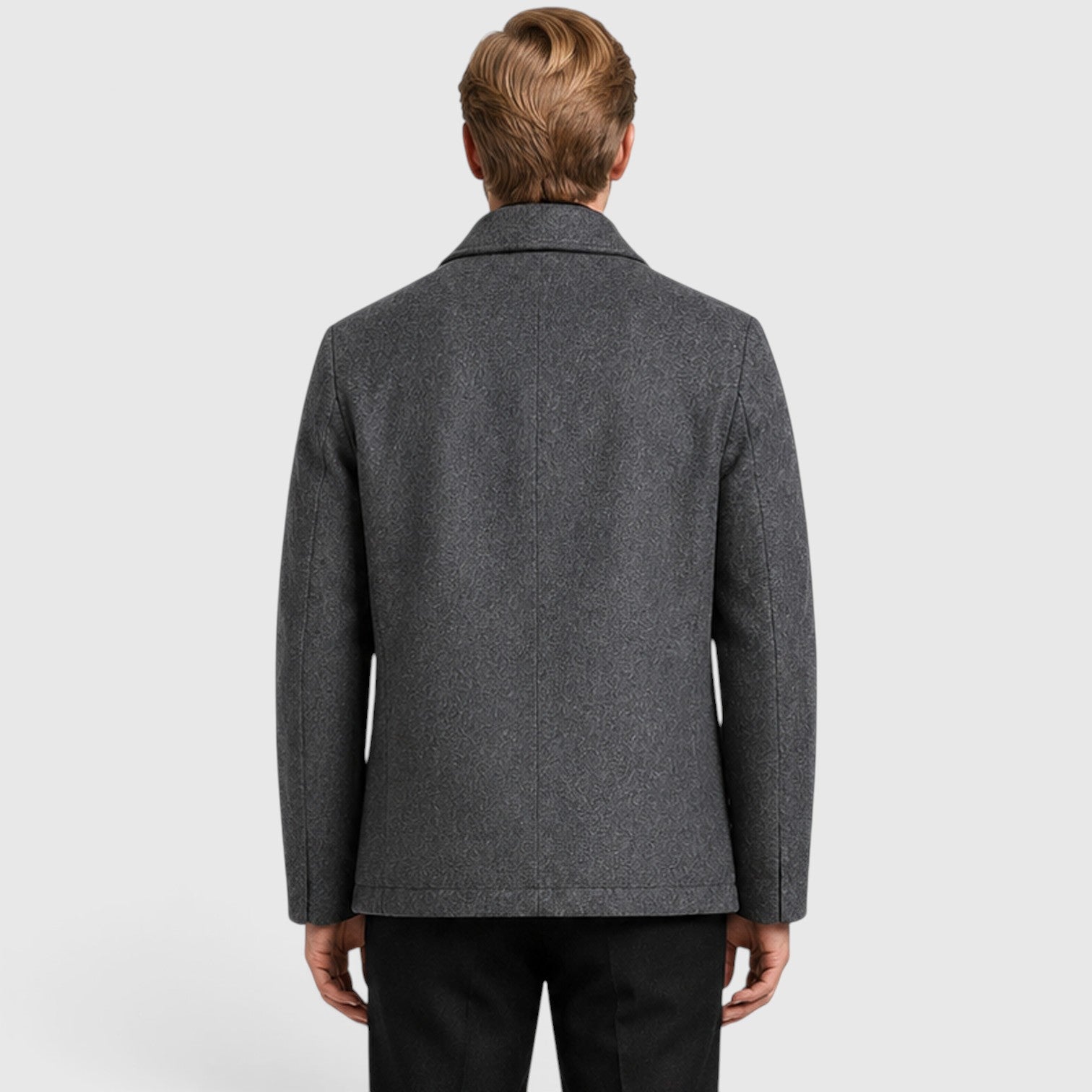 Monvaline | Men's Premium Wool Blend Zip-Up Jacket