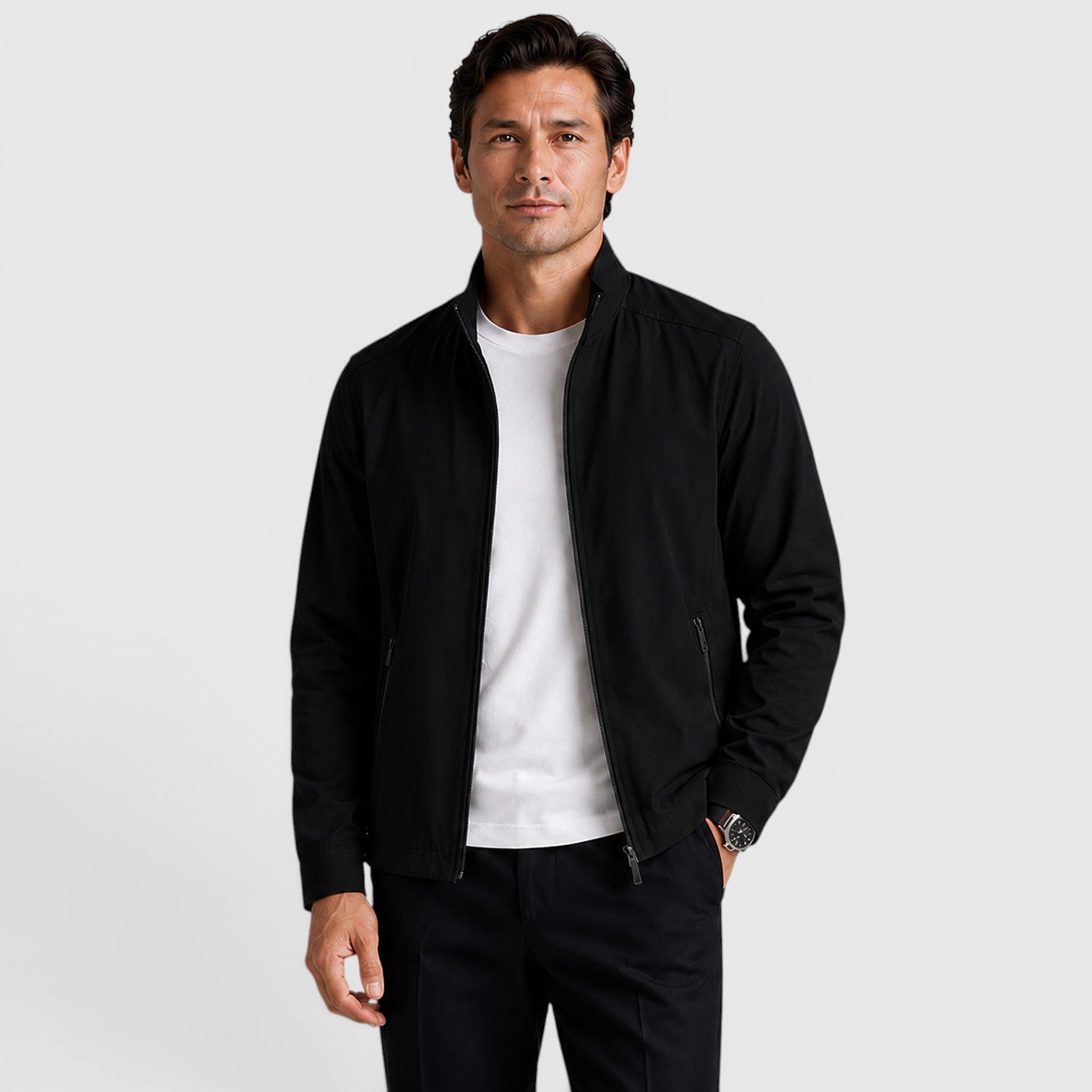 Monvaline | Men's Premium Zip-Up Jacket for Classic Everyday Wear