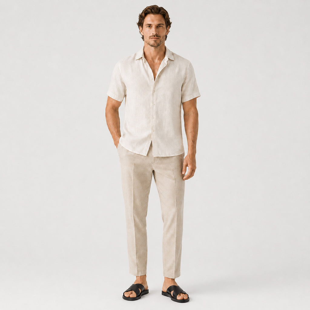 Monvaline | Men's PU Leather Slide Sandals with Non-Slip Sole for Summer Wear