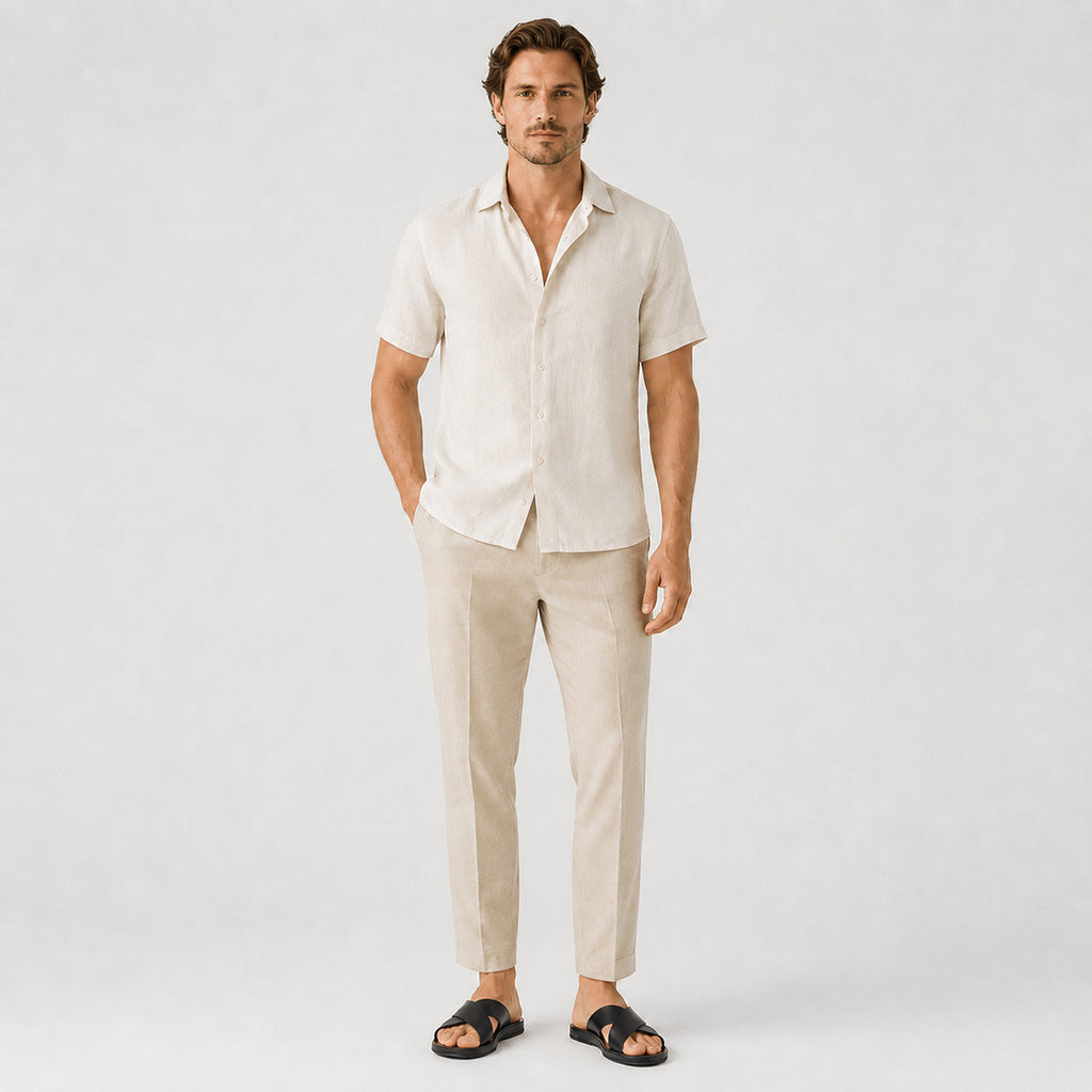 Monvaline | Men's PU Leather Slide Sandals with Non-Slip Sole for Summer Wear