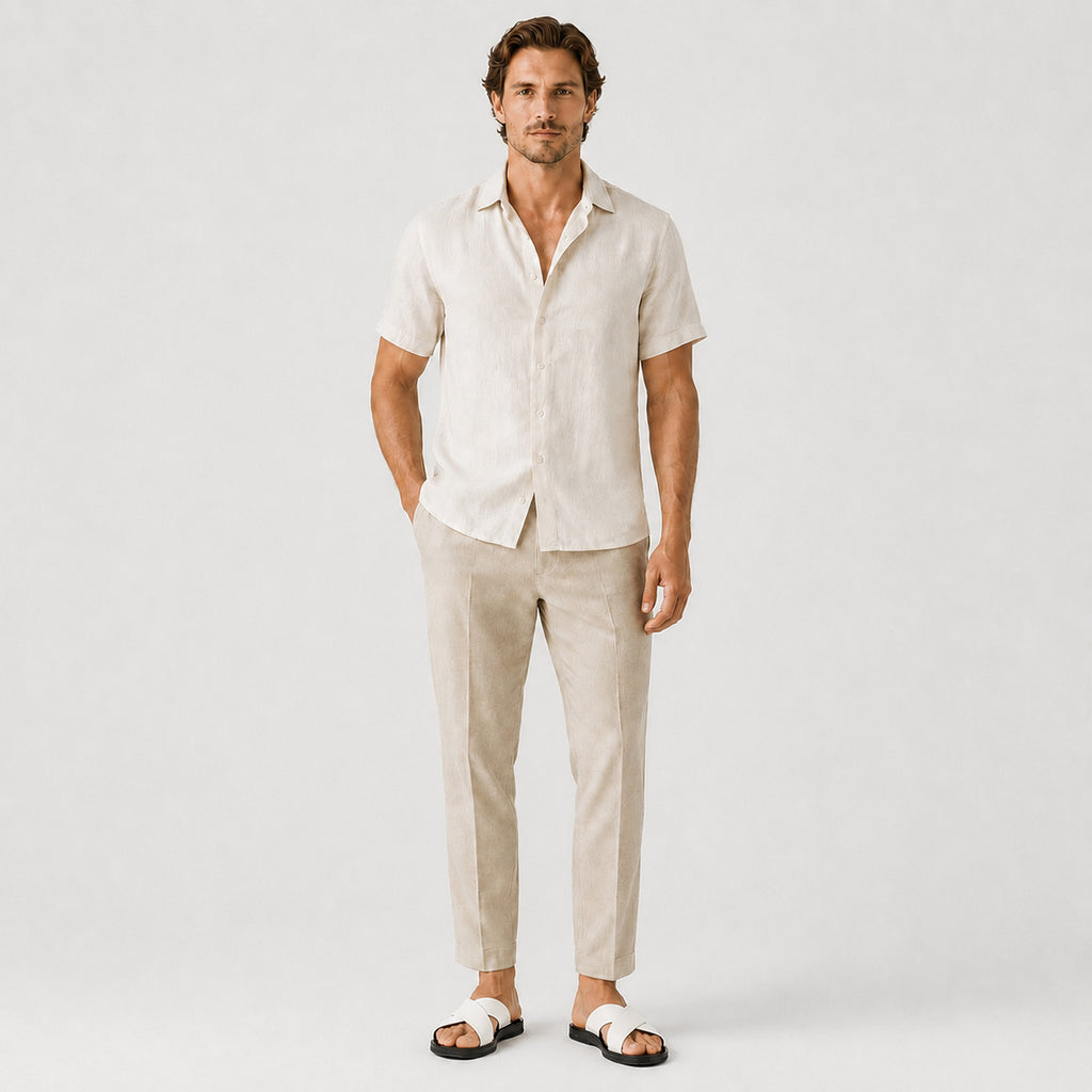 Monvaline | Men's PU Leather Slide Sandals with Non-Slip Sole for Summer Wear