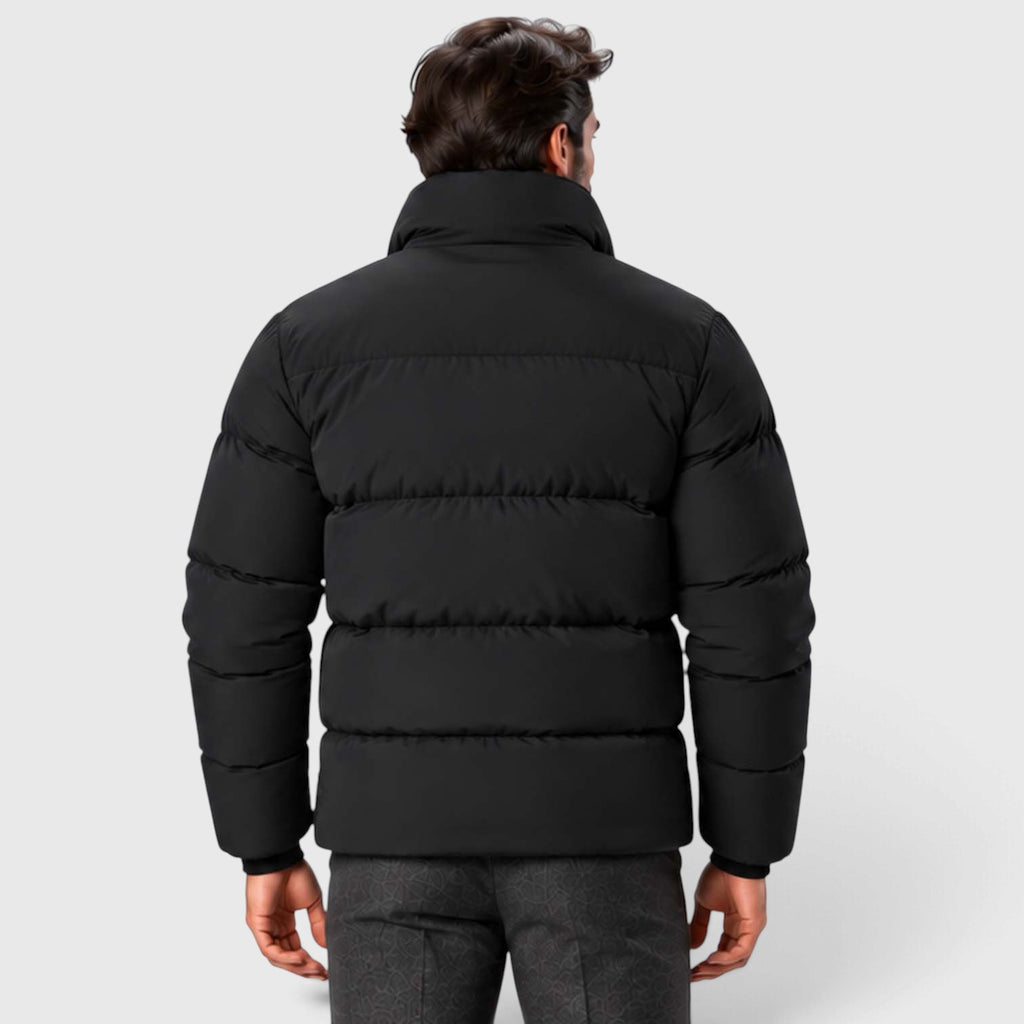 Monvaline | Men's Puffer Jacket Stand Collar Windproof Winter Coat