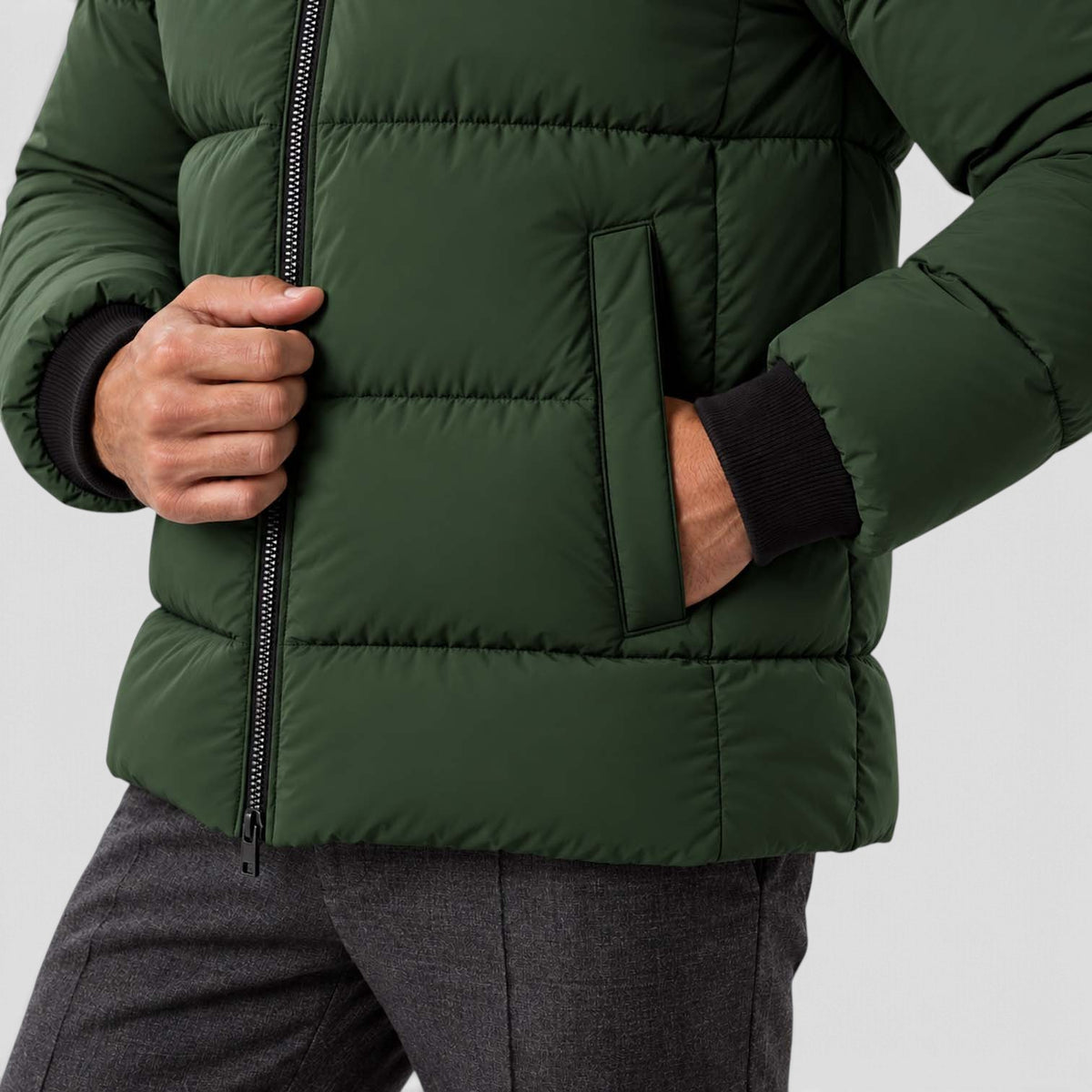 Monvaline | Men's Puffer Jacket Stand Collar Windproof Winter Coat