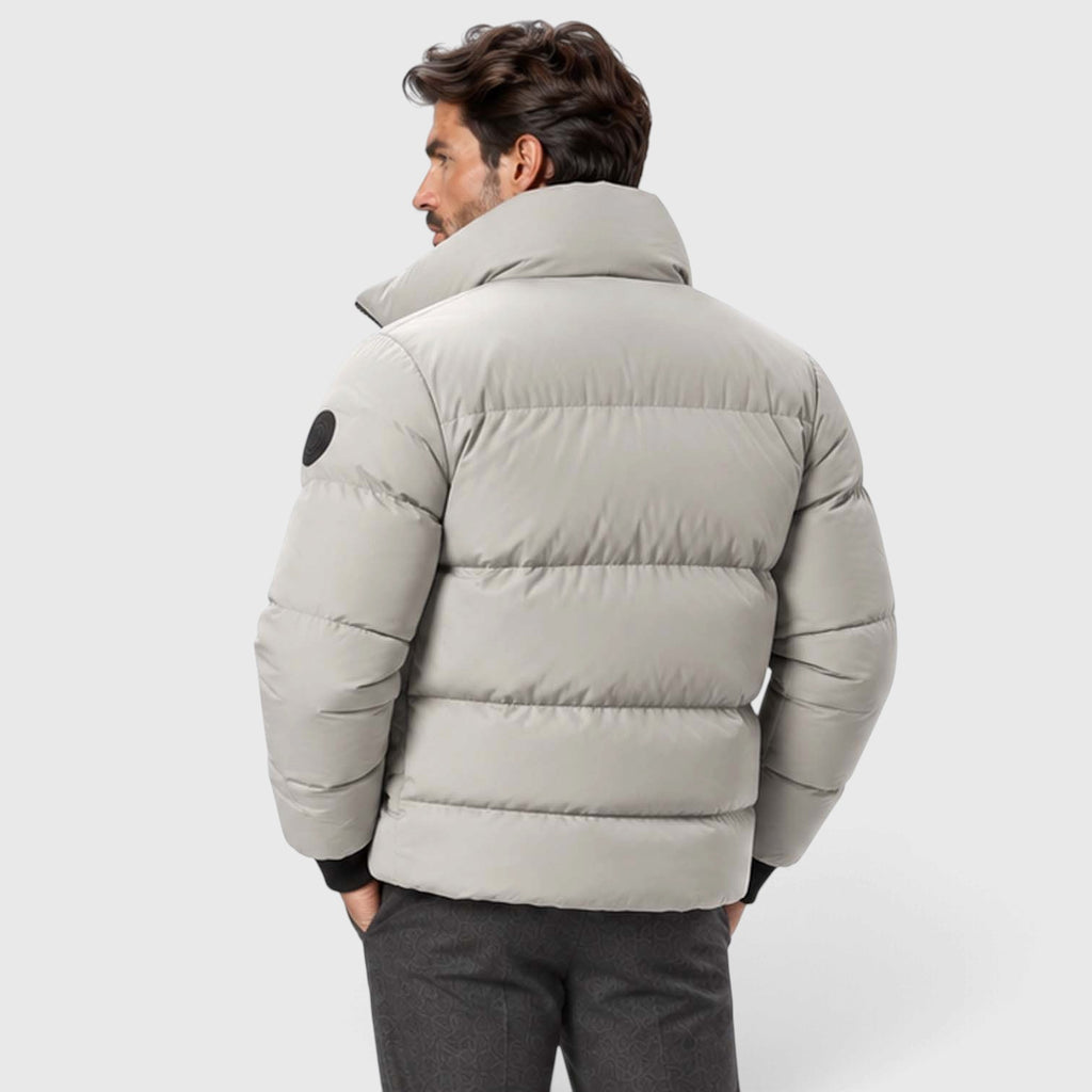 Monvaline | Men's Puffer Jacket Stand Collar Windproof Winter Coat