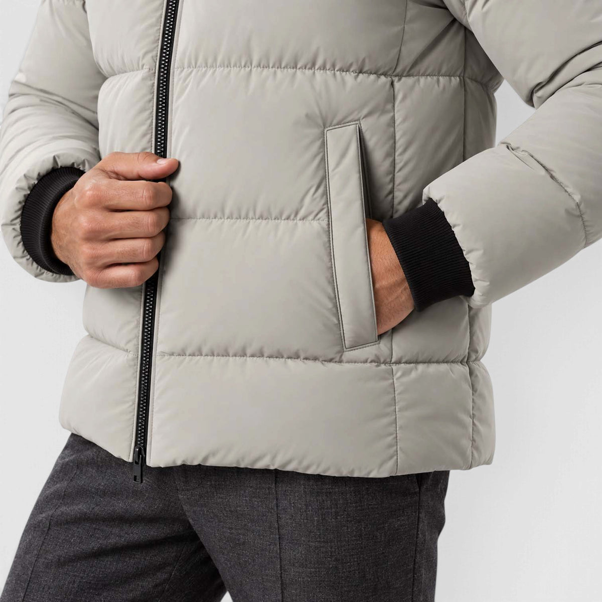 Monvaline | Men's Puffer Jacket Stand Collar Windproof Winter Coat