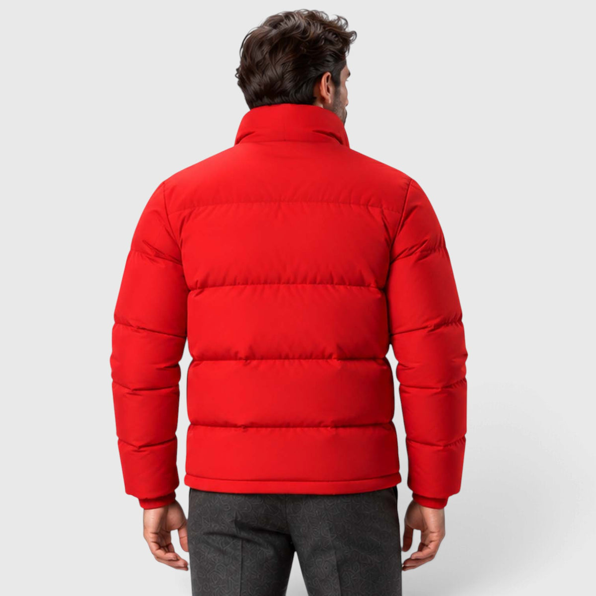 Monvaline | Men's Puffer Jacket Stand Collar Windproof Winter Coat