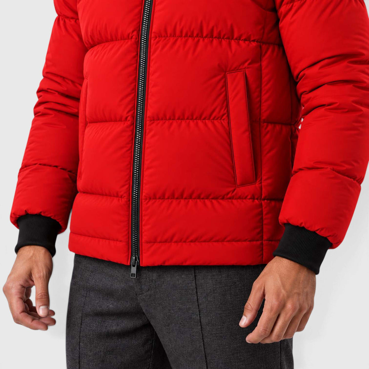 Monvaline | Men's Puffer Jacket Stand Collar Windproof Winter Coat