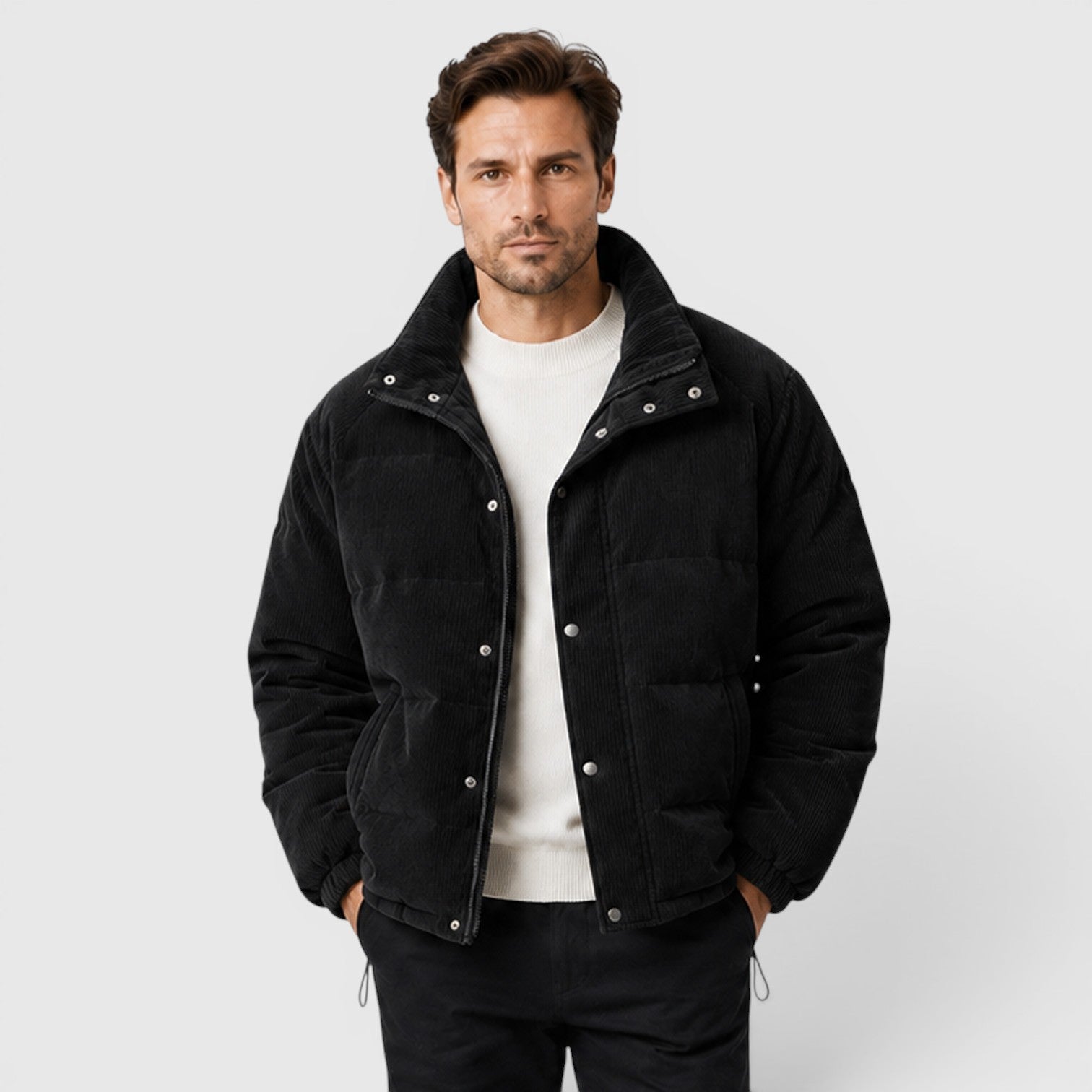 Monvaline | Men's Puffer Jacket Warm Lightweight Outerwear