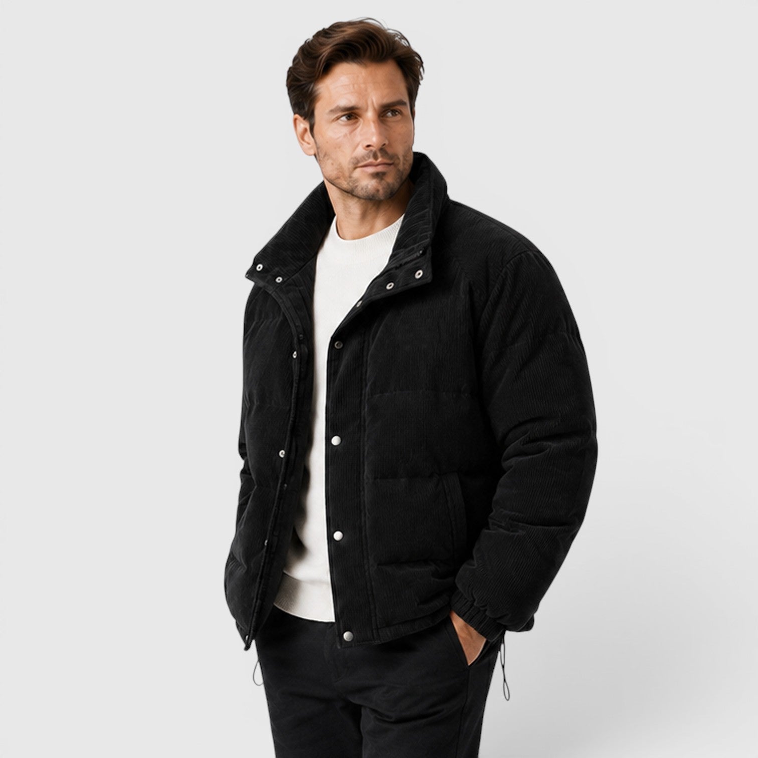 Monvaline | Men's Puffer Jacket Warm Lightweight Outerwear