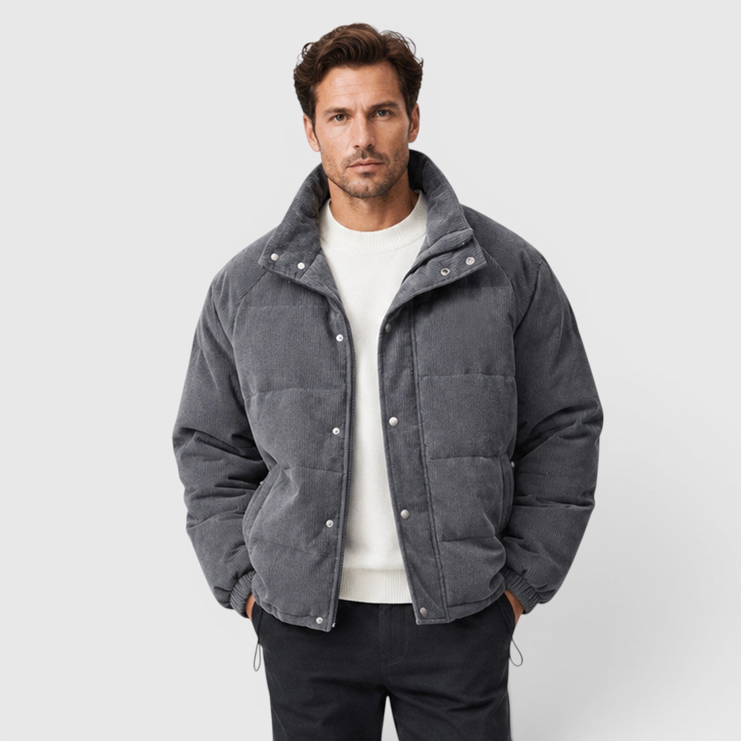 Monvaline | Men's Puffer Jacket Warm Lightweight Outerwear