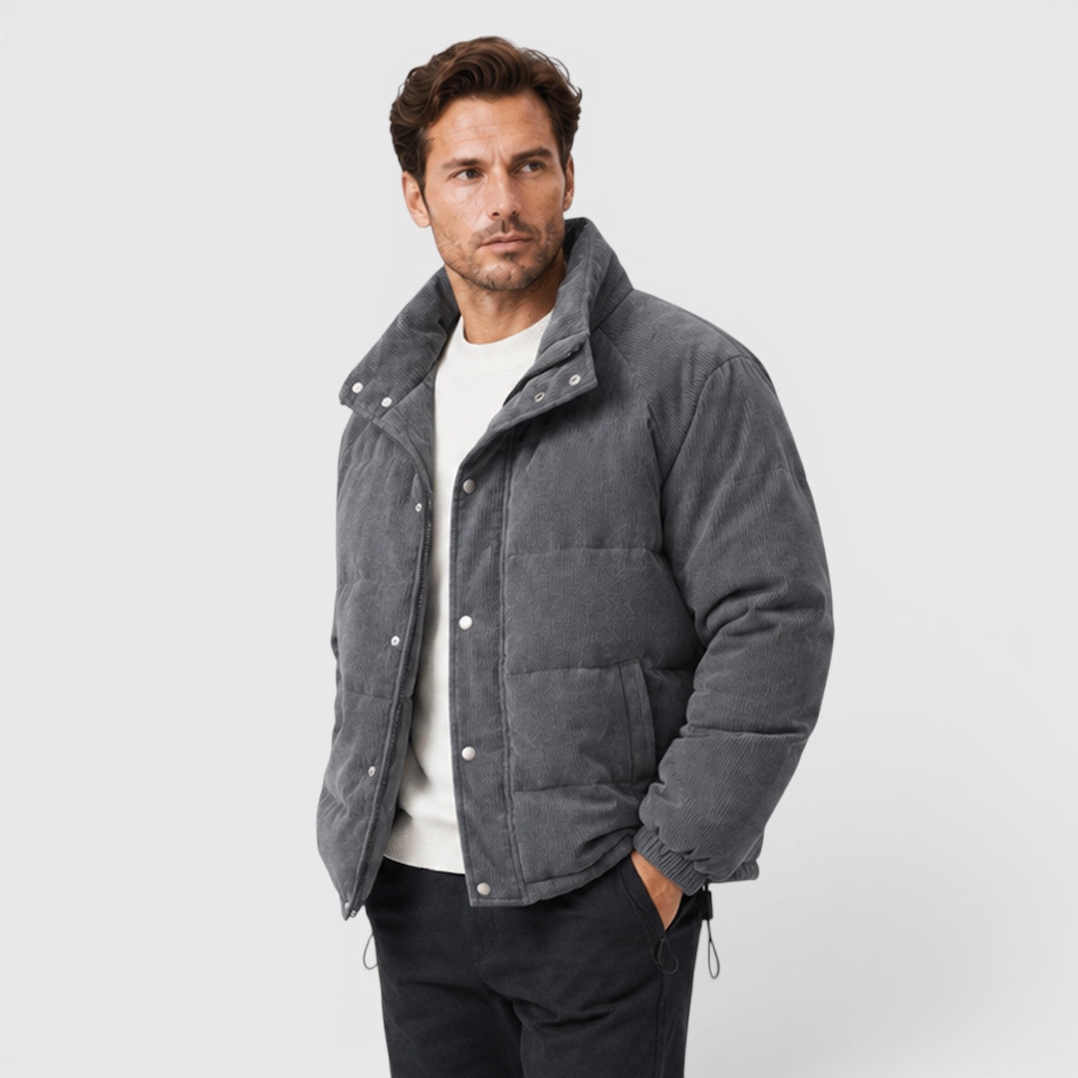 Monvaline | Men's Puffer Jacket Warm Lightweight Outerwear