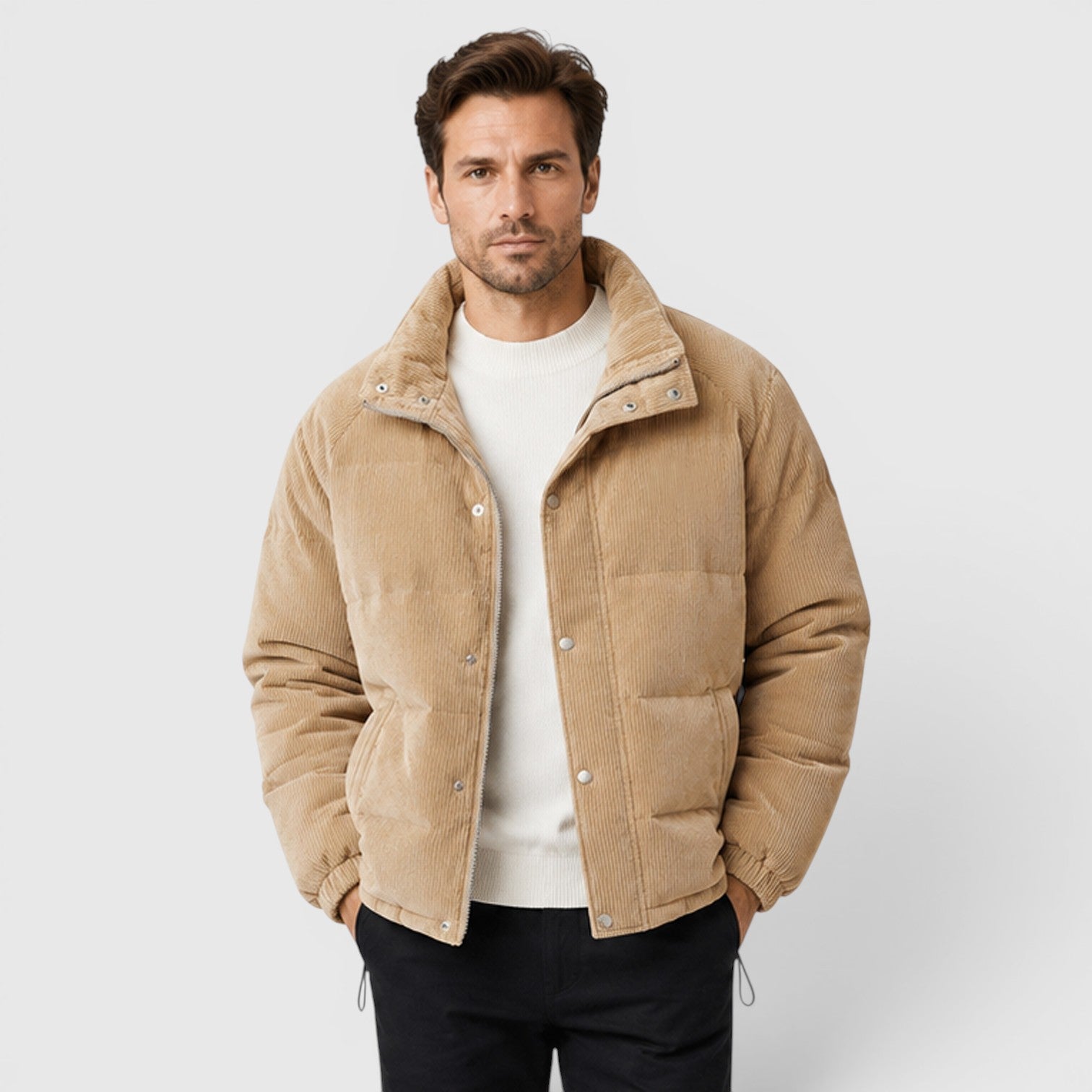 Monvaline | Men's Puffer Jacket Warm Lightweight Outerwear