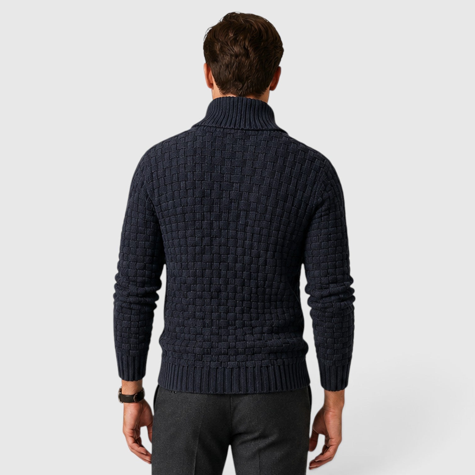 Monvaline | Men's Quarter Button Sweater for Smart Casual Outfits