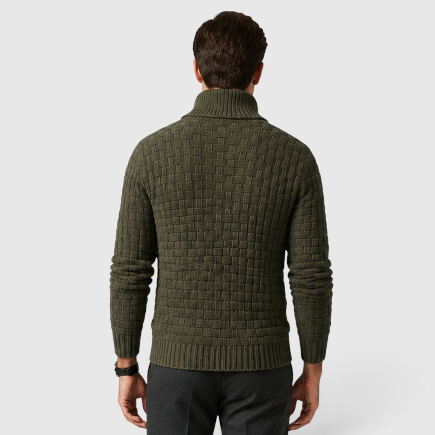 Monvaline | Men's Quarter Button Sweater for Smart Casual Outfits