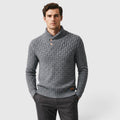 Monvaline | Men's Quarter Button Sweater for Smart Casual Outfits