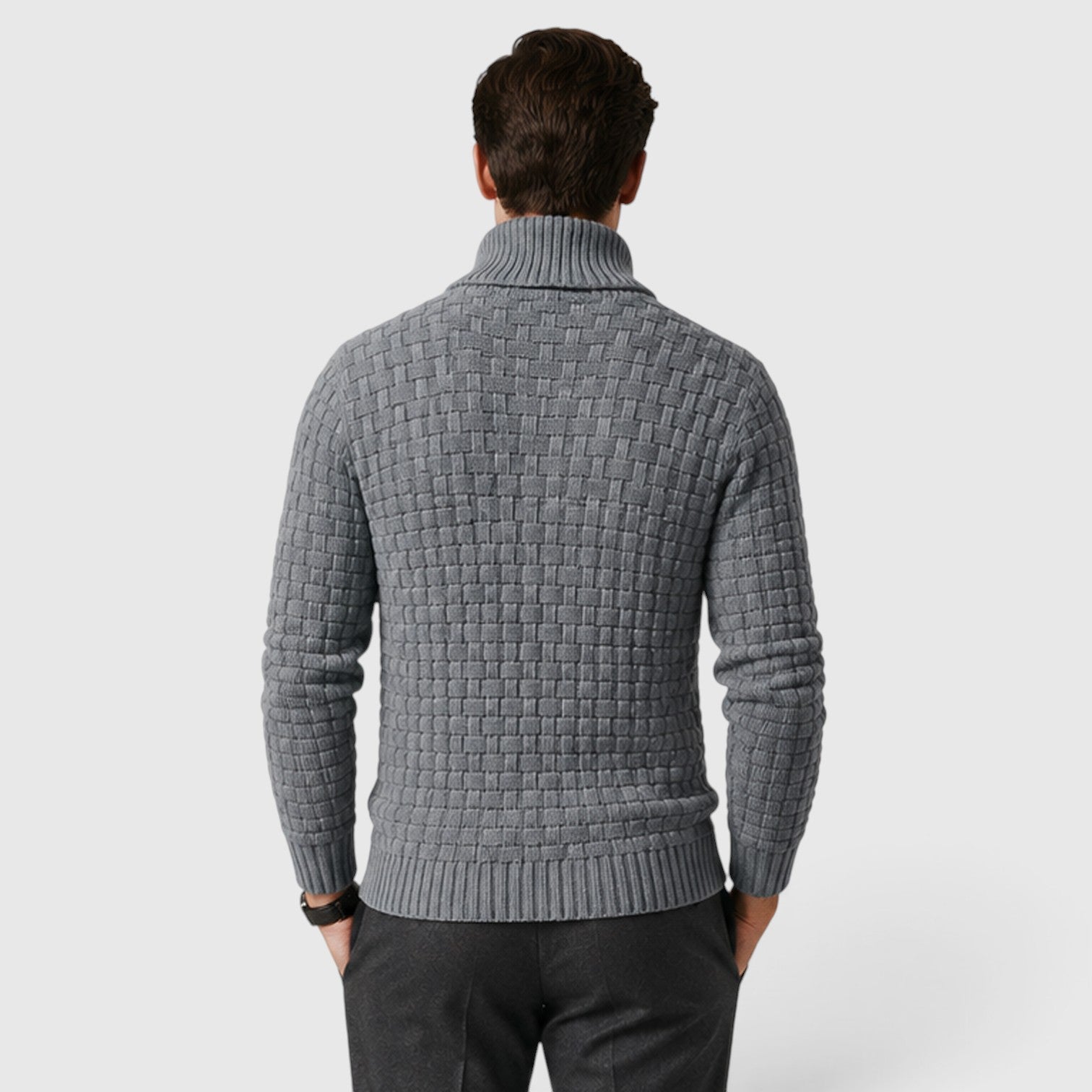 Monvaline | Men's Quarter Button Sweater for Smart Casual Outfits