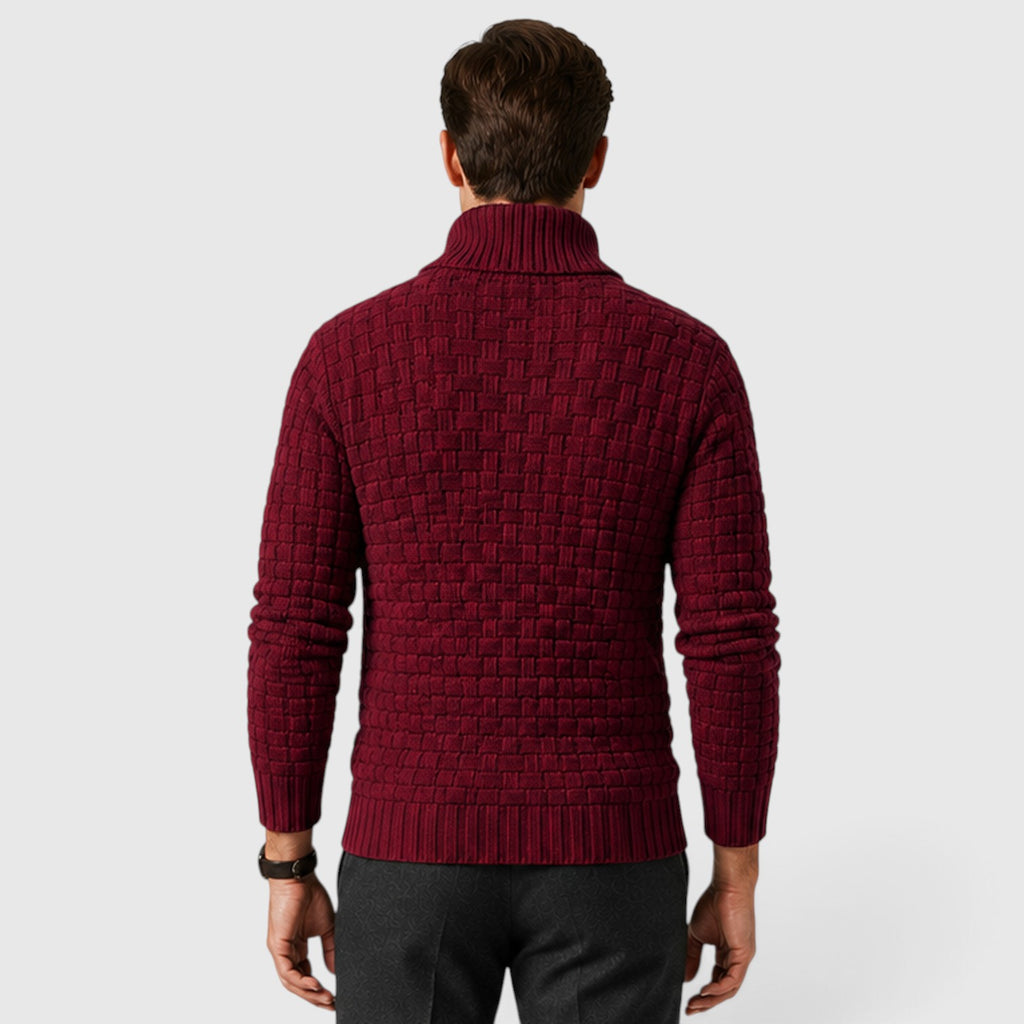 Monvaline | Men's Quarter Button Sweater for Smart Casual Outfits