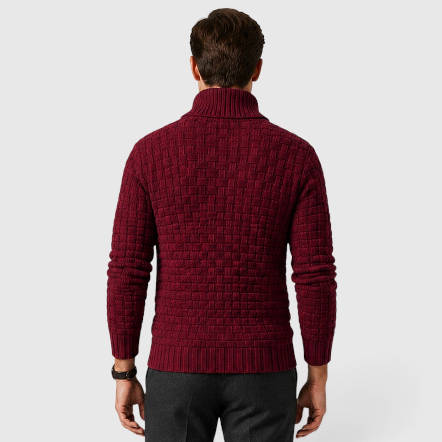 Monvaline | Men's Quarter Button Sweater for Smart Casual Outfits