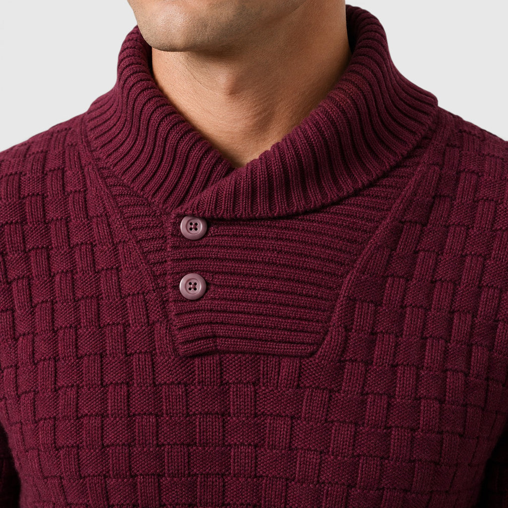 Monvaline | Men's Quarter Button Sweater for Smart Casual Outfits